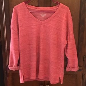 Dusty pink long sleeve tee, large